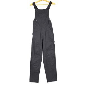 Picture Organic Clothing Bibee Overalls Womens XS Black Cotton Workwear Utility